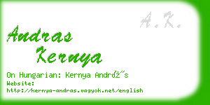 andras kernya business card